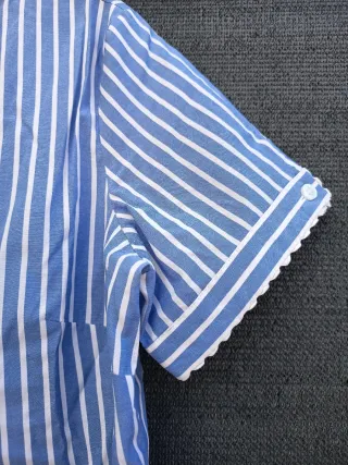 Camisa Rayas Azul y Blanco