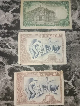 Lote 3 Billetes Pesetas Banco de España
