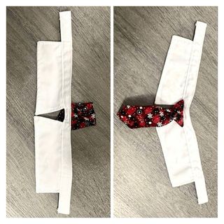Corbata roja-blanca para mascota.
