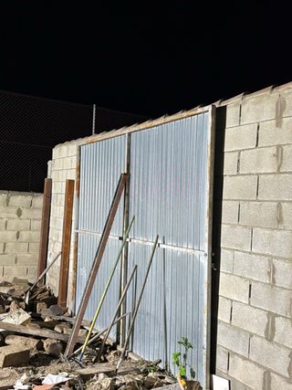 Puerta garaje metal y chapa galvanizada 2,50x3,50