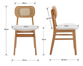 Juego de 4 sillas de comedor de madera