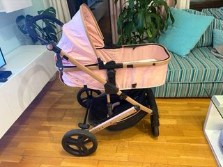 Carrito de bebé Chicco negro y rosa