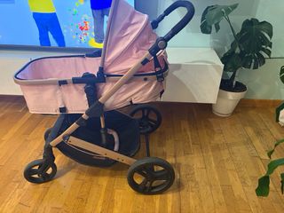 Carrito de bebé Chicco negro y rosa