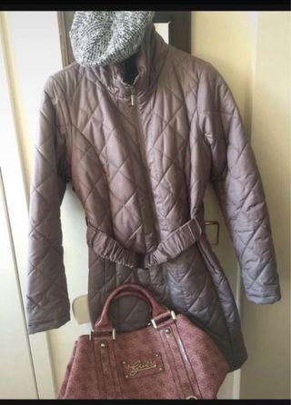 Abrigo guateado vintage malva