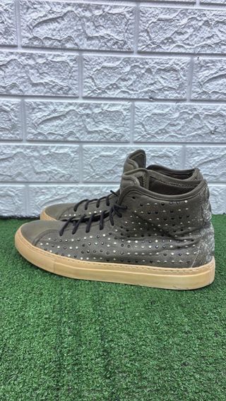 Alexander McQueen Sneakers Uomo Verde Argento