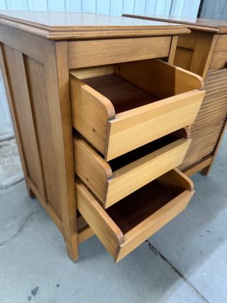 Pareja Mesitas Vintage Madera