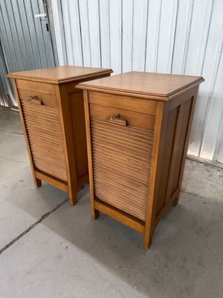 Pareja Mesitas Vintage Madera