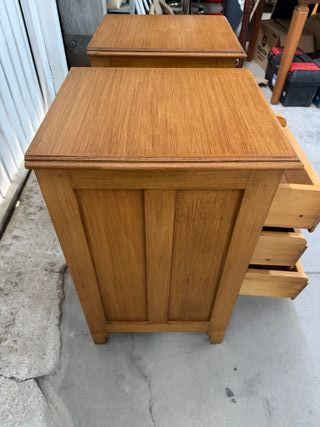Pareja Mesitas Vintage Madera