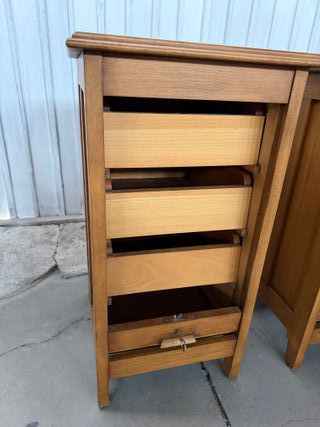 Pareja Mesitas Vintage Madera