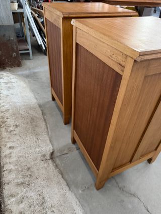 Pareja Mesitas Vintage Madera