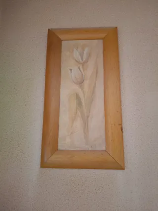 Cuadros de tulipanes en madera