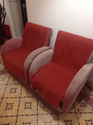 Sofá Cama y Butacas Tela