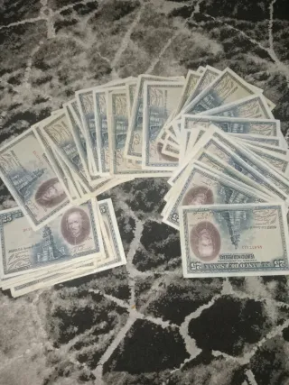 Lote 50 Billetes 25 Pesetas 1928 Banco de España