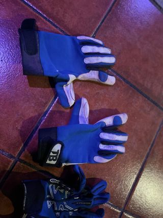 Guantes Enduro Azul y Blanco Talla 9