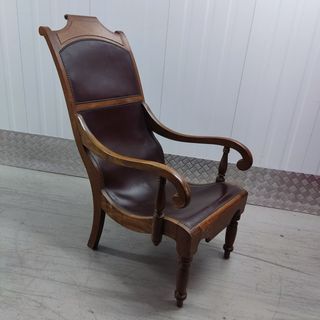 Sillón Notarial Madera y Cuero Años 40 / 50
