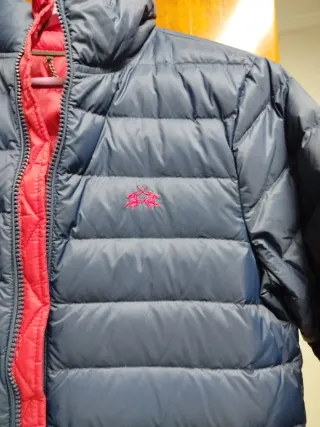 Chaqueta La Martina acolchada azul y roja