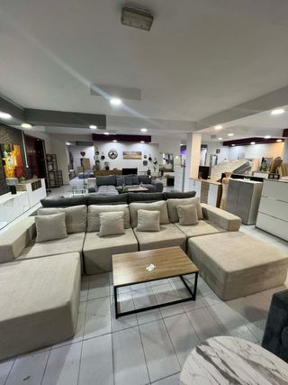 Sofá Modular Linkon Beige + Puff