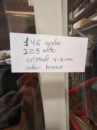 Balconera bronce 146x205 cristal de 4-6 milímetros