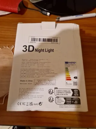 Lampada LED 3D Unicorno Acrilico