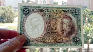BILLETE 25 PESETAS 1931 VICENTE LÓPEZ