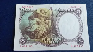 BILLETE 25 PESETAS 1931 VICENTE LÓPEZ