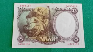 BILLETE 25 PESETAS 1931 VICENTE LÓPEZ