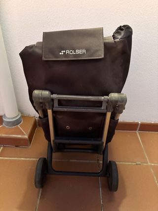 Carrito ROLSER 4 ruedas plegable negro