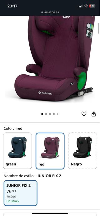 Silla coche Kinderkraft red