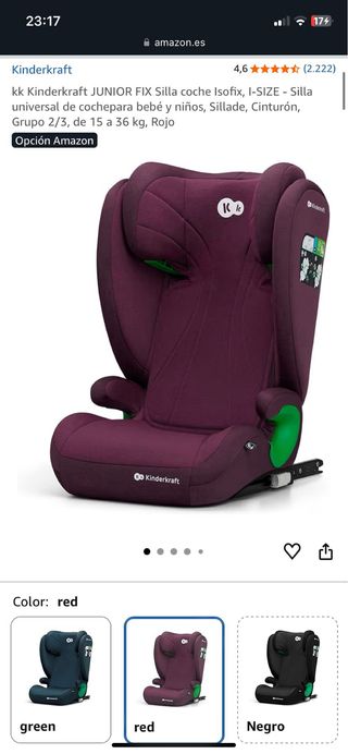 Silla coche Kinderkraft red