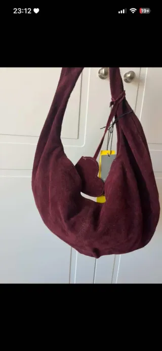 Bolso de mano burdeos