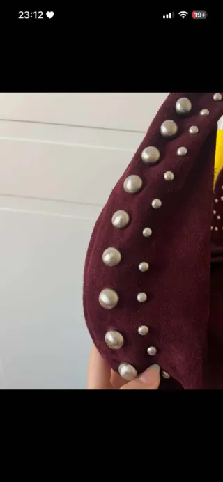 Bolso de mano burdeos