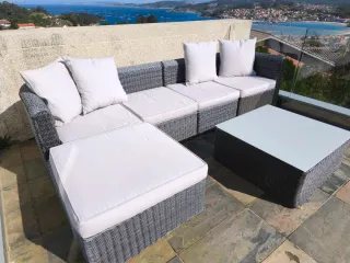 Muebles de mimbre artificial para el exterior