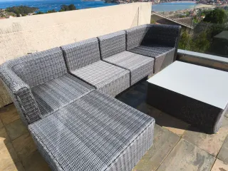 Muebles de mimbre artificial para el exterior