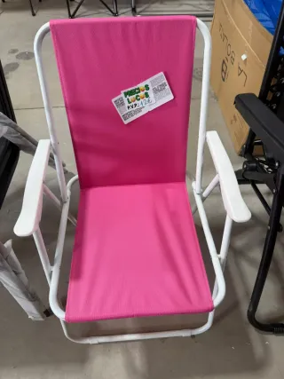 Silla de Playa Rosa Plegable