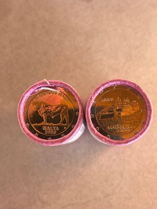 Pareja monedas 2€ Malta 2025 conmemorativas