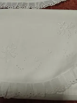 Sabana para cochecito de bebé bordada