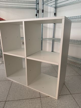 Estantería modular blanca 4 cubos