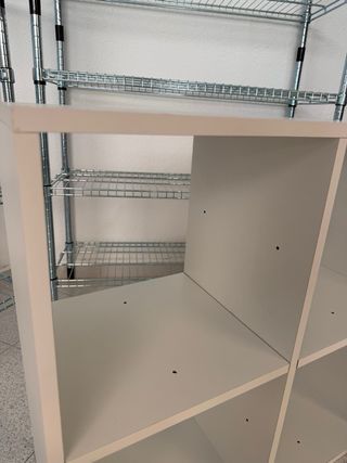 Estantería modular blanca 4 cubos