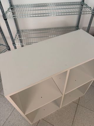 Estantería modular blanca 4 cubos