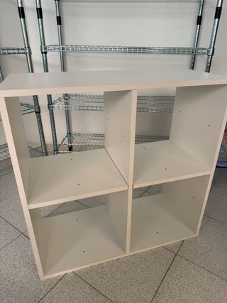 Estantería modular blanca 4 cubos