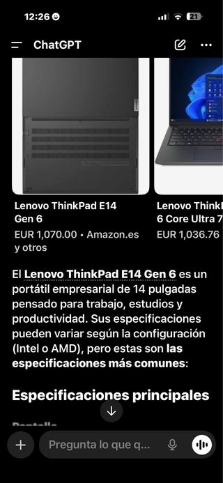Lenovo ThinkPad E14 de 6ta generaciongeneración14
