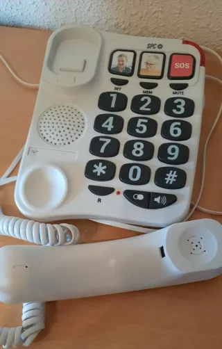 Teléfono fijo SPC para mayores con fotos SOS