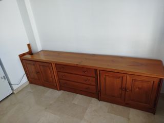 Mueble salón madera maciza rústico