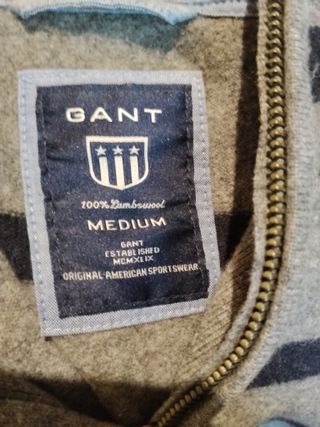 Jersey Gant Rayas Gris y Negro Talla M