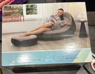 Divano Gonfiabile Singolo + Poggiapiedi