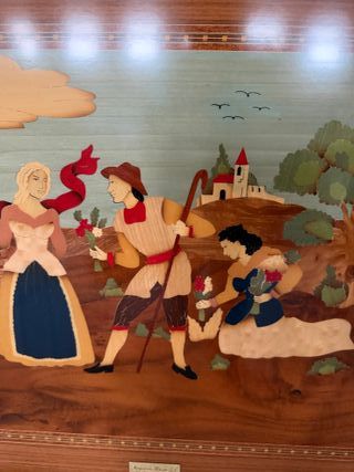 Cuadro de marquetería de madera