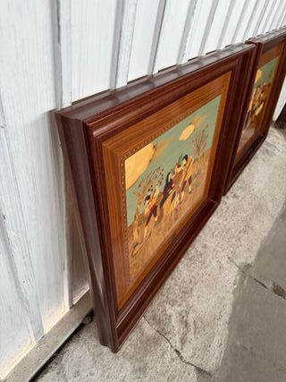 Cuadro de marquetería de madera