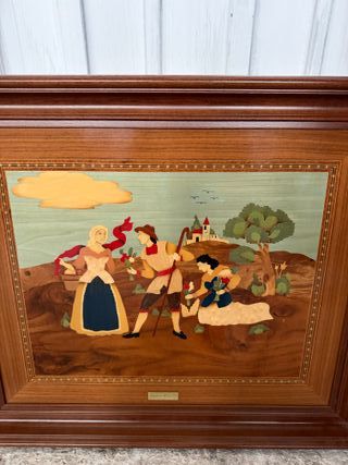 Cuadro de marquetería de madera