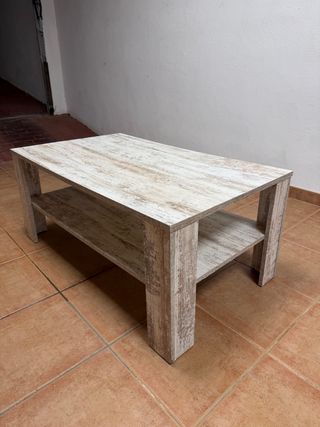 Mesa de salón madera rústica