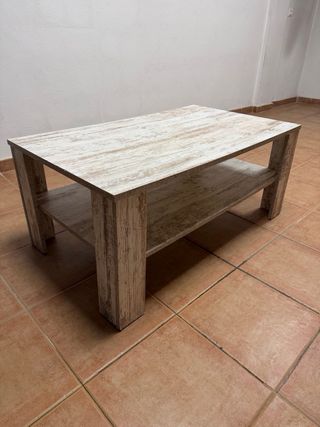 Mesa de salón madera rústica